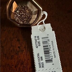 Gold Hexagon Cocktail Ring